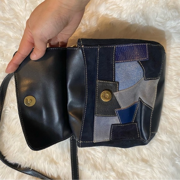 Q&A Y2K Crossbody Handbag Denim Velvet Vibe - Picture 5 of 10
